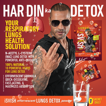 Svish Lung Detox Powder | Pack of 5 (3.5g) | 10 Natural Herbs | Effective for Respiratory Health