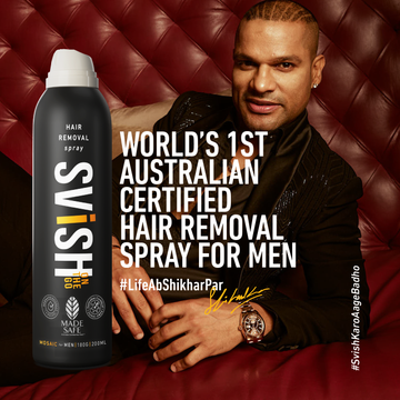 SVISH HAIR REMOVAL SPRAY FOR MEN, HYGIENE WIPES FOR MEN, MEN'S HYGIENE KIT