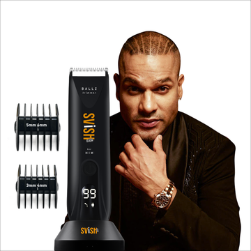 SVISH BALLZ  TRIMMER FOR MEN, 120 MIN RUN TIME, SVISH SENSITECH™ TECHNOLOGY, 100% WATERPROOF, HYGIENE BELOW THE BELT KIT