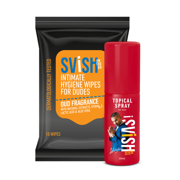 ISvish Delay Spray for Men 30 ML | Intimate Hygiene Wipes for Men (Pack of 1)
