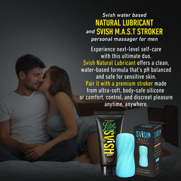 Svish MAST Stroker Personal Massager For Men & Water Based Natural Lubricant (100ml)