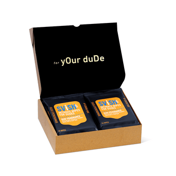 SVISH HYGIENE WIPES FOR MEN - DUDES WIPES (80 PULLS, PACK OF 8)
