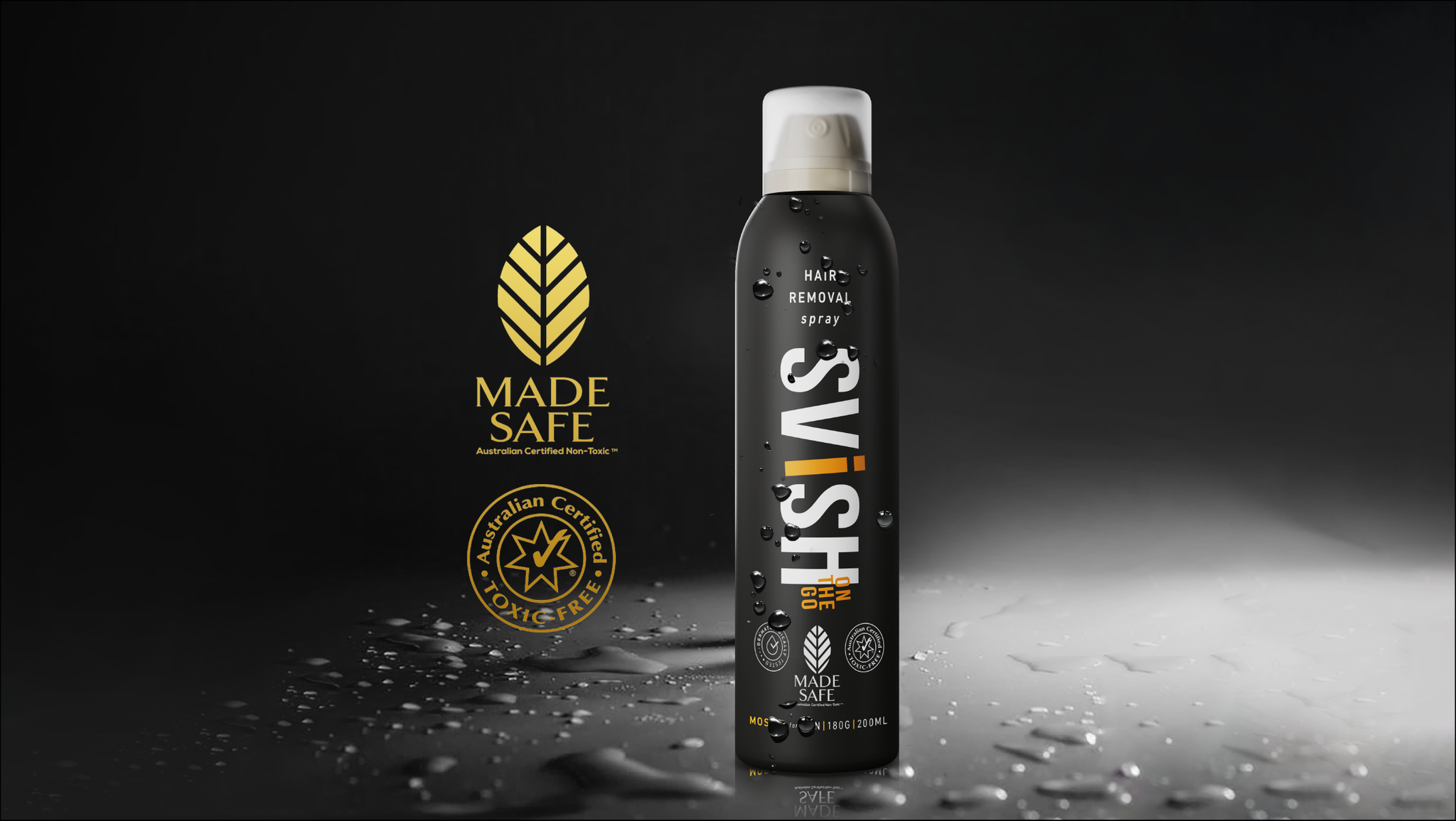 World’s 1st Made Safe Australian Certified SVISH Hair Removal Spray for Men
