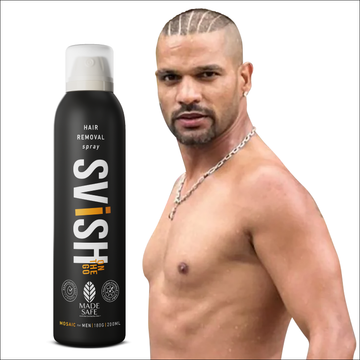 SVISH HAIR REMOVAL SPRAY FOR MEN (200ML, PACK OF 1) | MADE SAFE CERTIFIED
