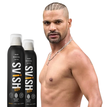SVISH HAIR REMOVAL SPRAY FOR MEN (400ML, PACK OF 2) | MADE SAFE CERTIFIED