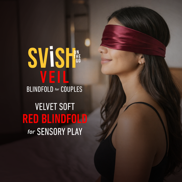 SVISH Veil – Velvet Soft Red Blindfold for Sensory Play