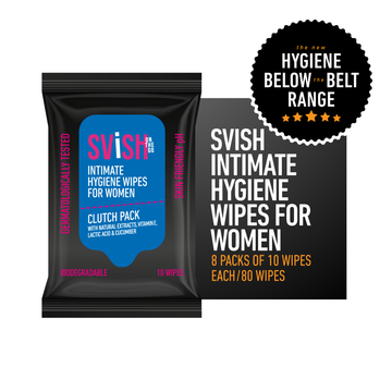 SVISH HYGIENE WIPES FOR WOMEN (80 PULLS, PACK OF 8)